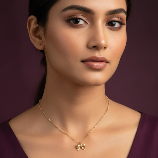 Stylish Bow Pendant Necklace for Women