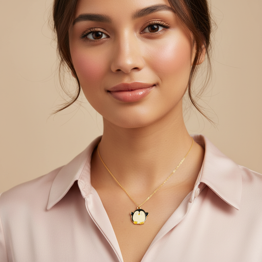 Cute Penguin Pendant Necklace for Women