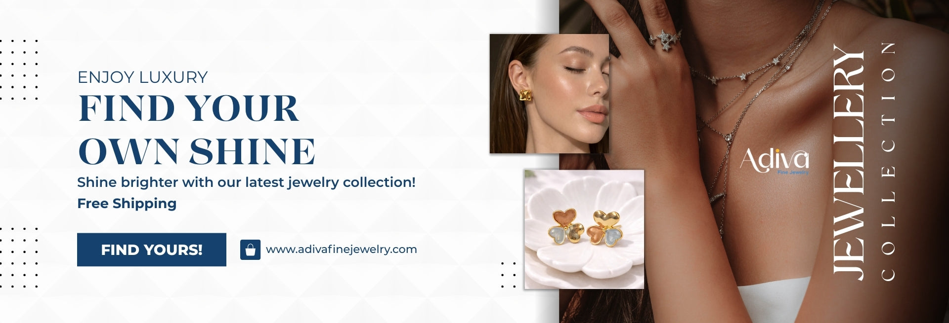 Adiva Fine Jewelry Premium Antitarnish Jewlery Pendant, Ring, Earrings, Necklace, Studs, Diamond Earrings Korean Jewelry