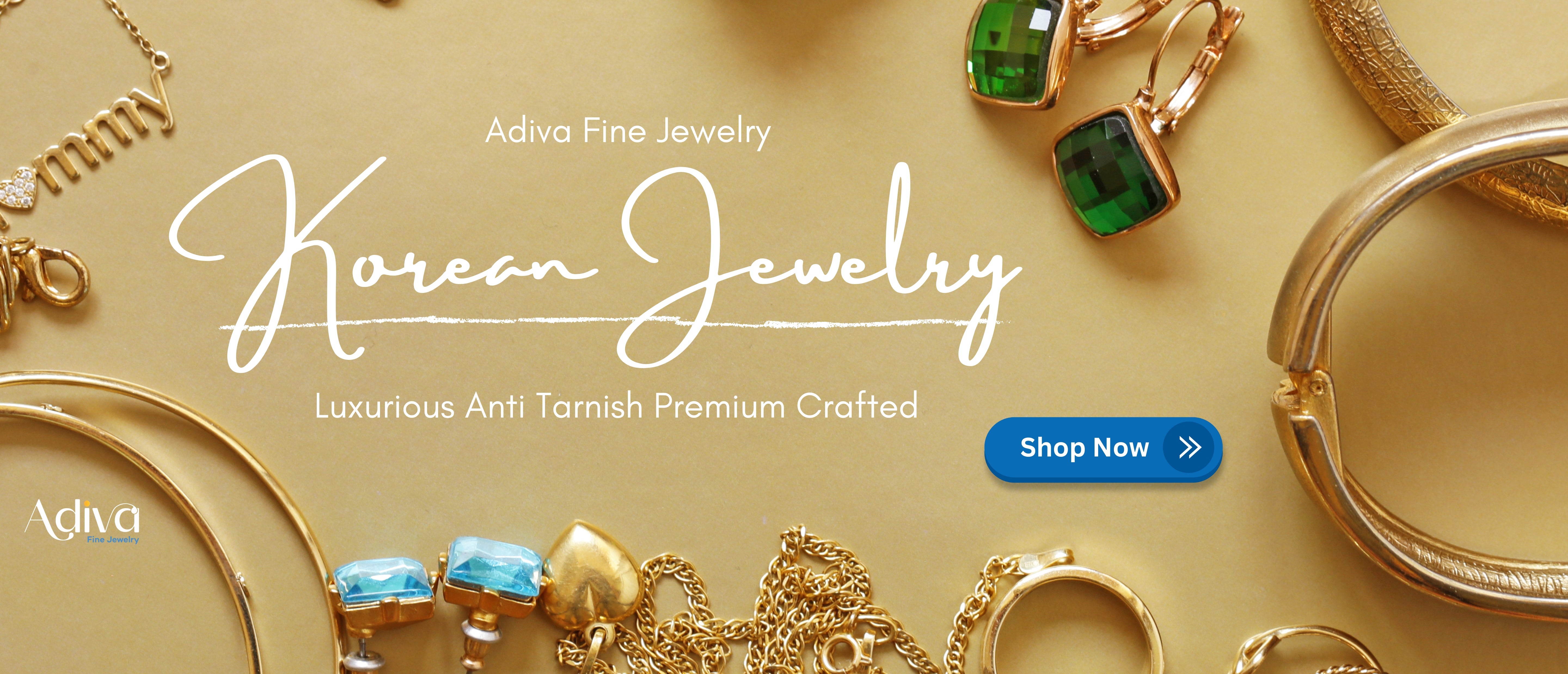 Adiva Fine Jewelry Anti Tarnish Premium Collection Korean Jewelry